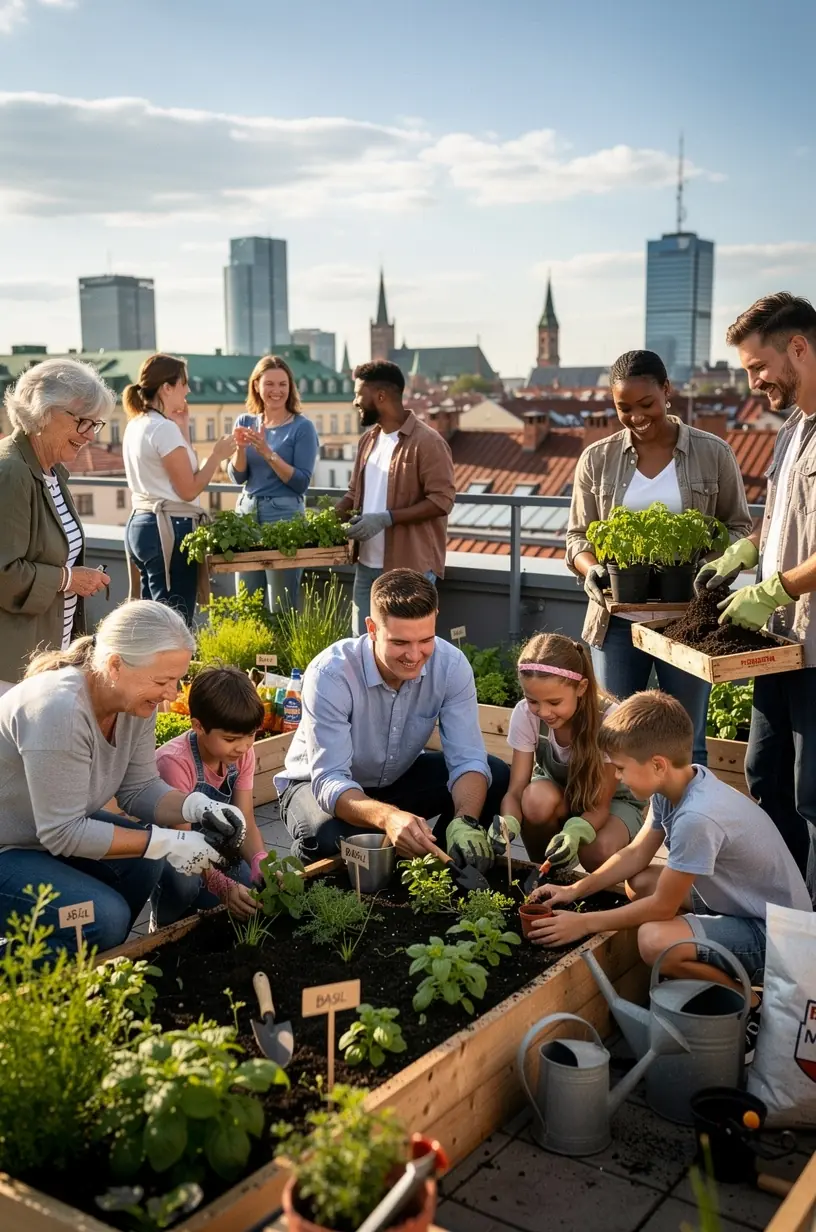 Various plant containers for urban gardening selection